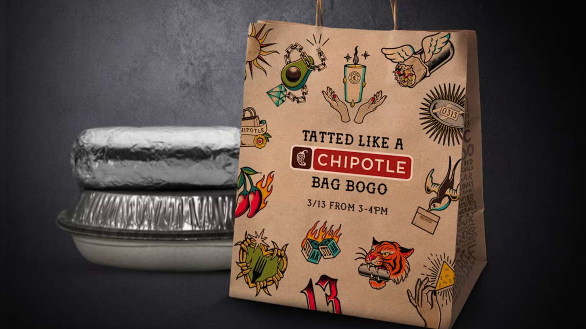 Are you ‘tatted like a Chipotle bag’? You can get free food today, Friday the 13th
