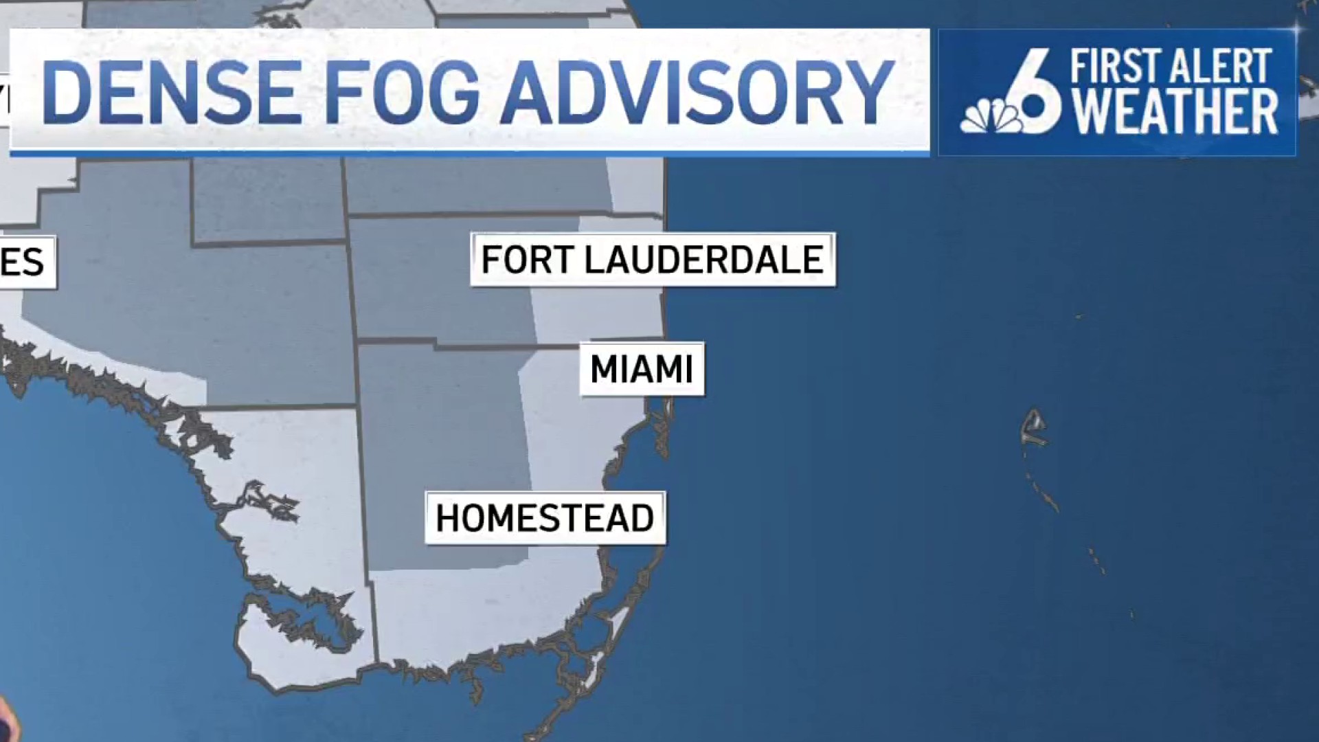 Dense fog advisory in effect in parts of South Florida: NWS