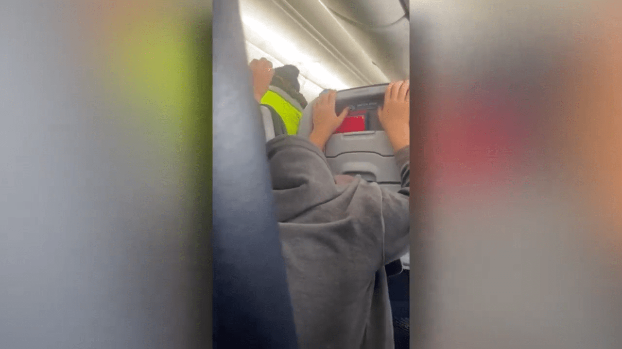 Passengers describe chaotic scene aboard diverted American Airlines flight