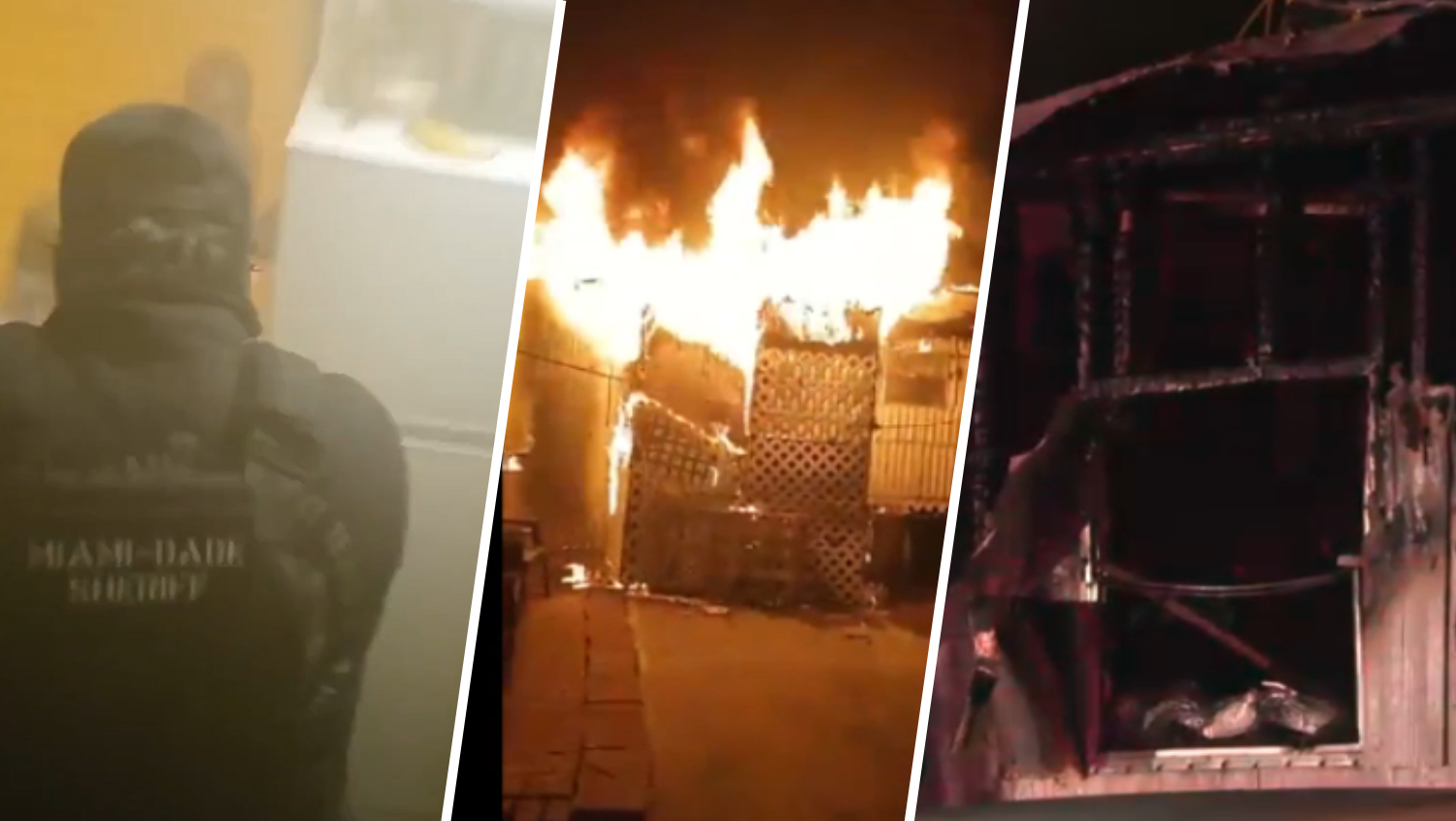 Video shows good Samaritan helping woman leave mobile home on fire in West Little River