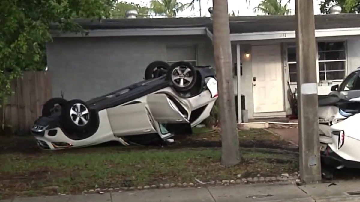 Police chase with kidnapping suspect ends in rollover crash – NBC 6 ...