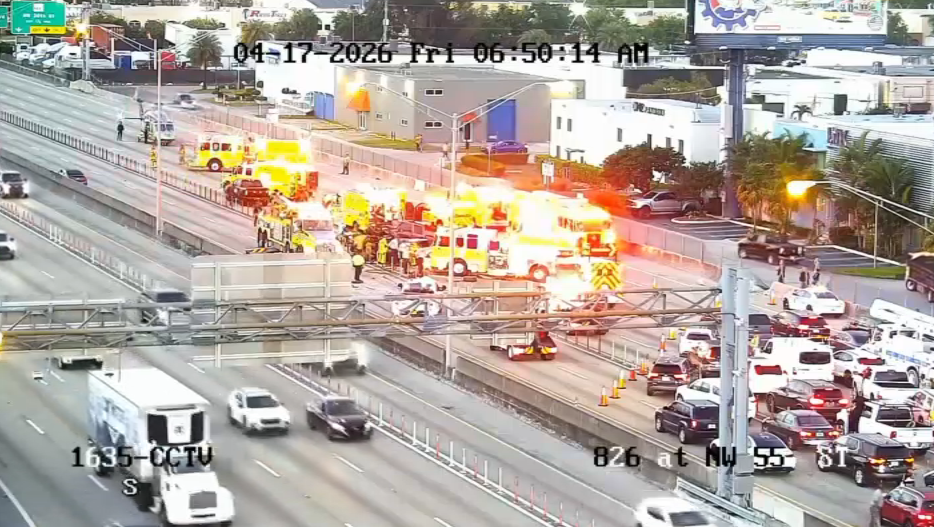 Helicopter lands on Palmetto Expressway as apparent deadly crash shuts down lanes