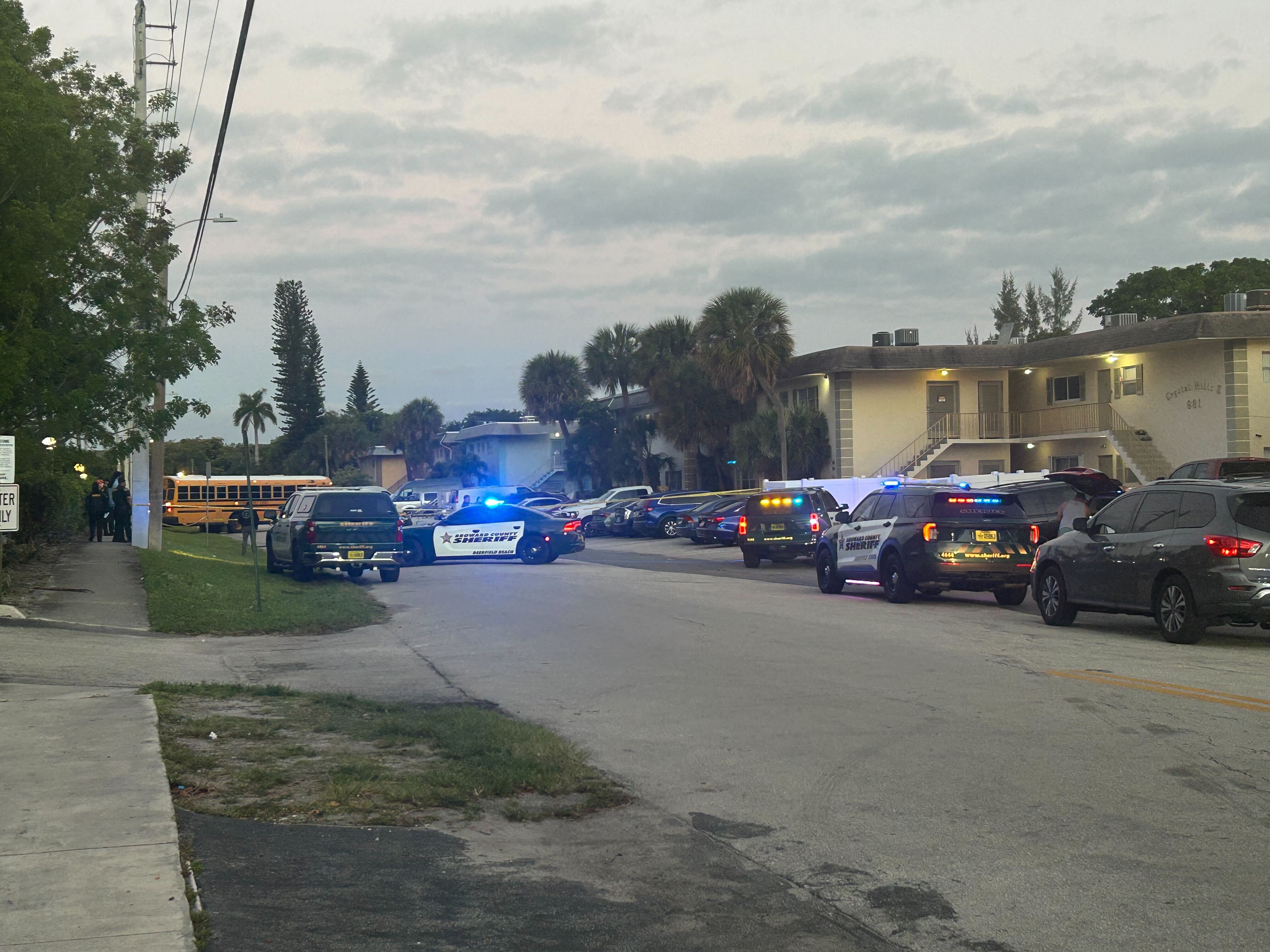 BSO investigates at Deerfield Beach apartment complex; neighbor heard shot fired