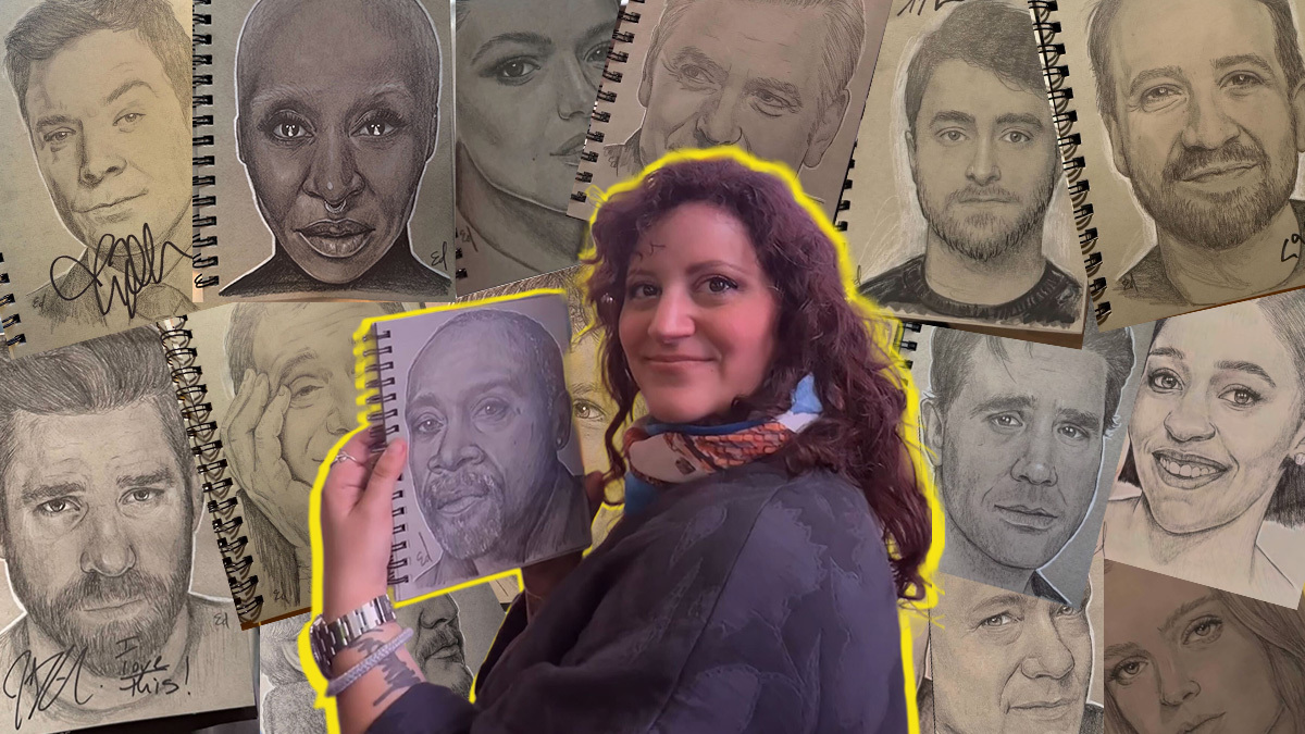 This artist sketches celebrities and records their reactions. Their responses have gone viral