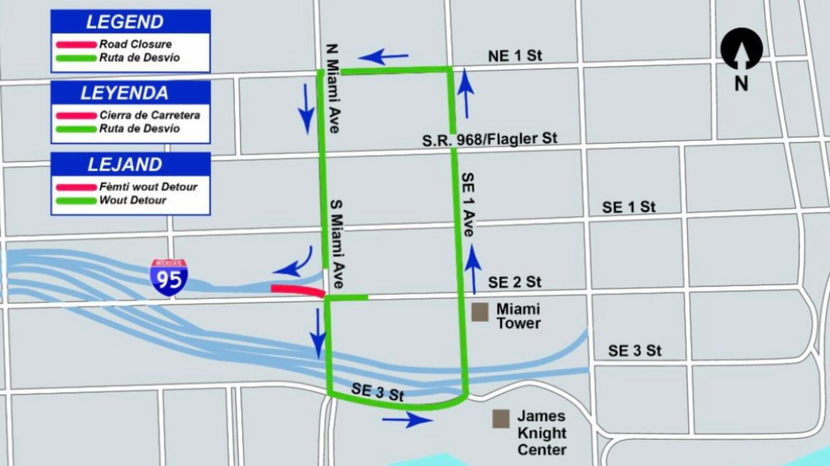 Traffic alert: I-95 on-ramp in Miami to be closed for drainage work