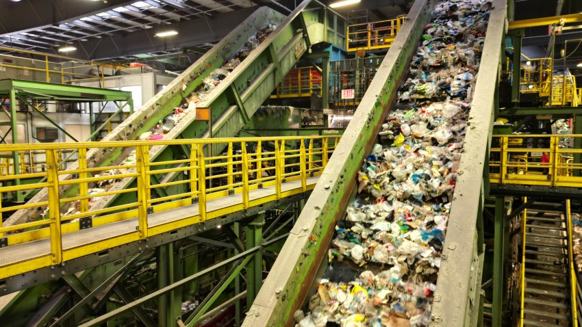 Sunset Park Material Recovery Facility in Brooklyn, New York.