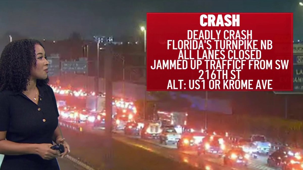 Deadly crash shuts down northbound lanes of Florida's Turnpike in Cutler Bay