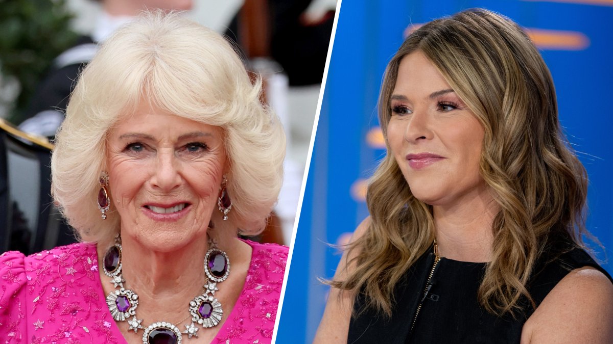 Queen Camilla speaks in conversation with Jenna Bush Hager