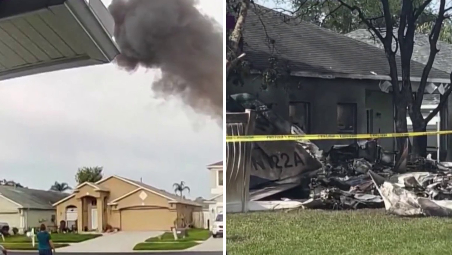 Doorbell camera captures aftermath of Florida plane crash that killed pilot