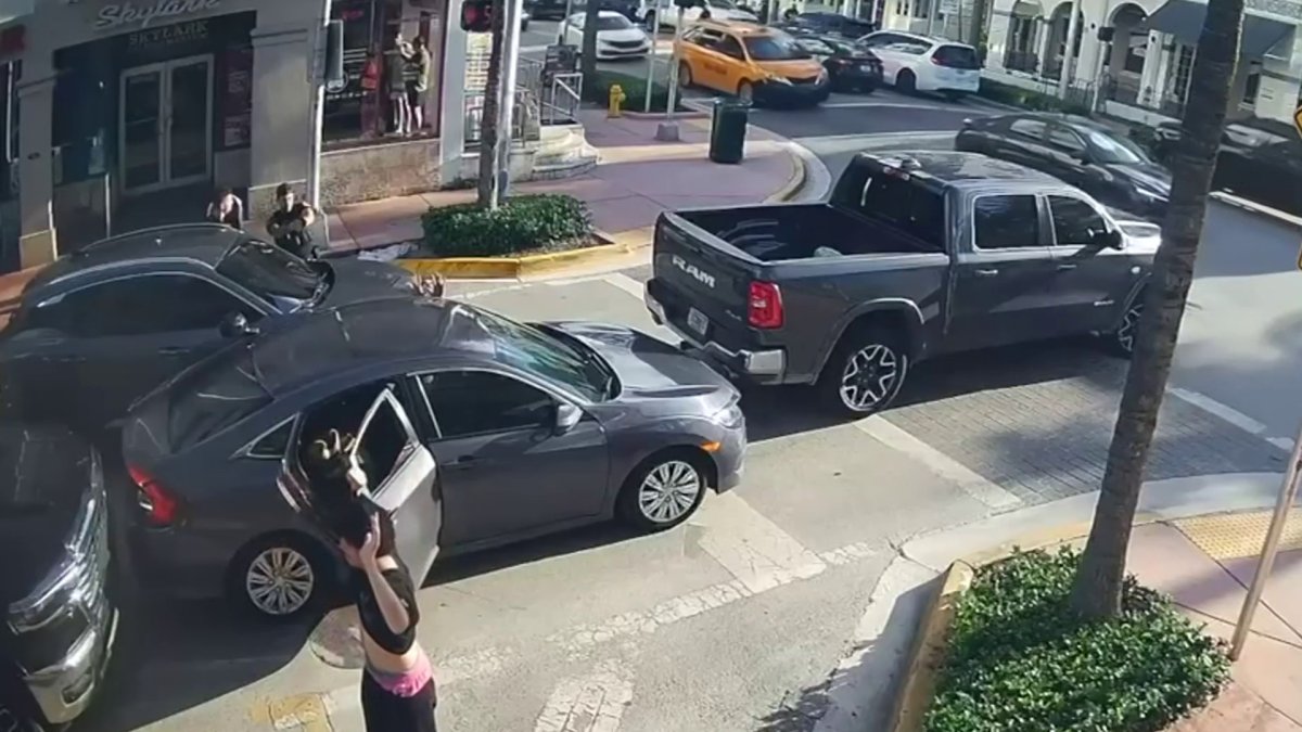 Video shows cops with guns drawn, taking down man wanted in Miami gas ...