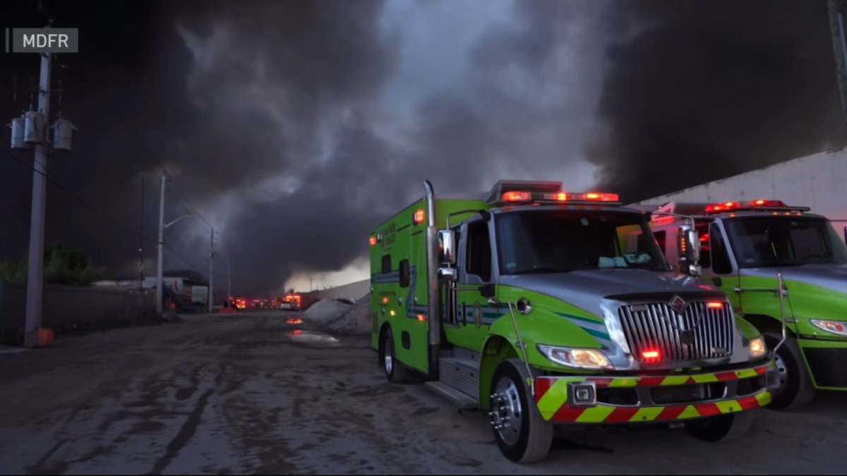 Dozens displaced as crews battle massive Opa-locka fire