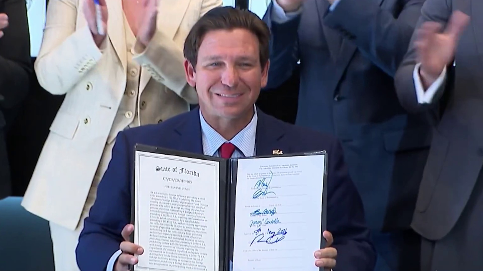 DeSantis signs bill to crack down on foreign influence