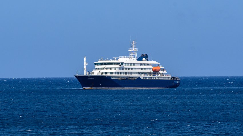 A general view of the cruise ship MV Hondius.