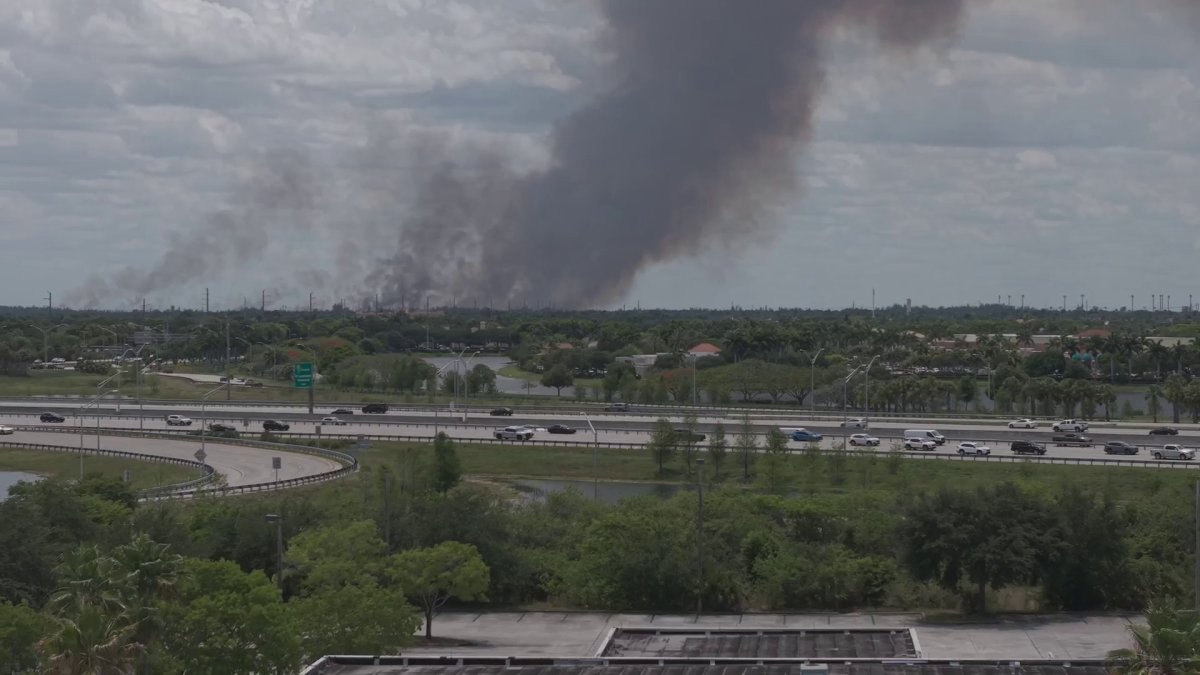 Crews battling wildfire in Miami-Dade and Broward, fire rescue says