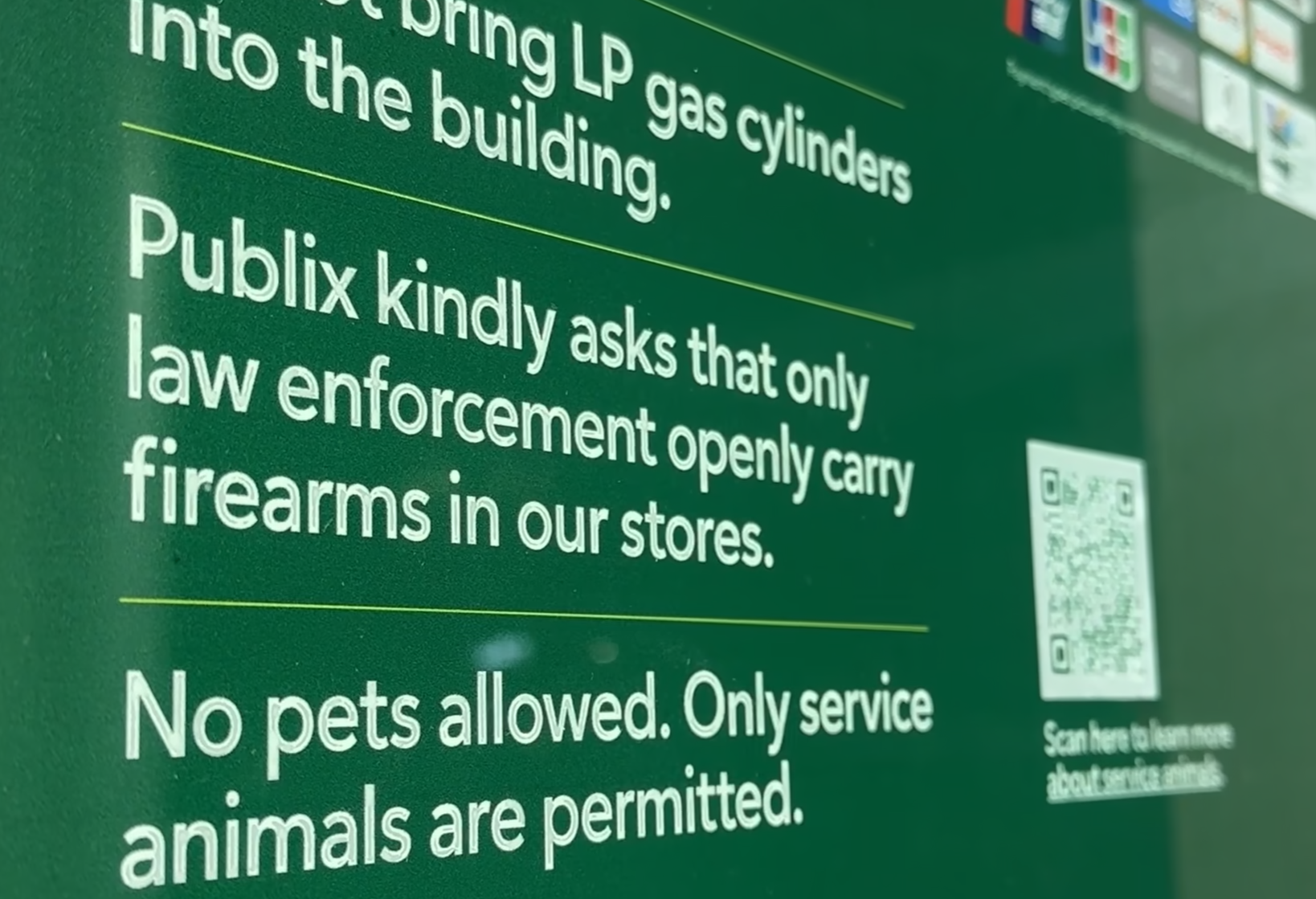 Publix asks that only law enforcement openly carry guns in stores