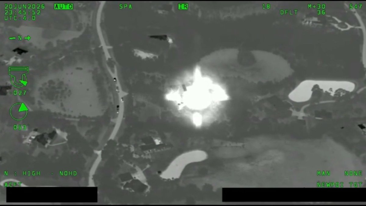RAW: Police chopper footage shows deadly Florida barn fire