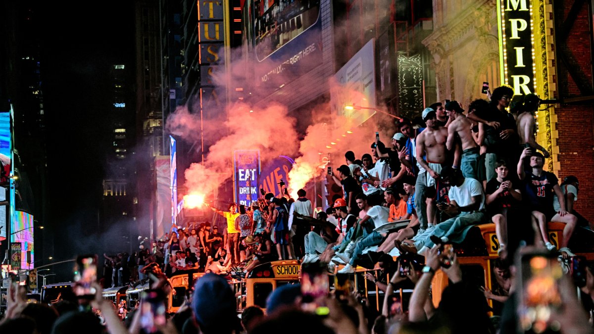 Mayhem mars euphoria as New York City celebrates the Knicks' first championship in 53 ...