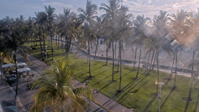 Ocean Drive in the heart of Miami Beach’s Art Deco District on June 15, 2026. Camera hosted by the Avalon Hotel.