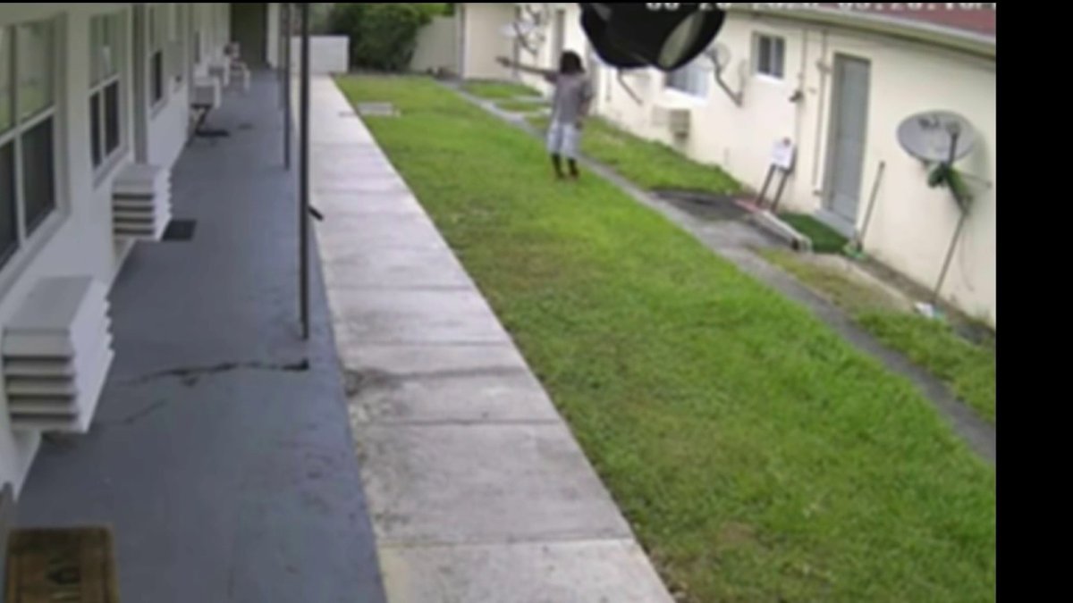 Video shows suspect firing several shots at apartment in North Miami Beach