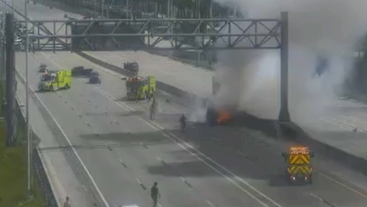 Fiery crash shuts down Florida's Turnpike in both directions north of Bird Road