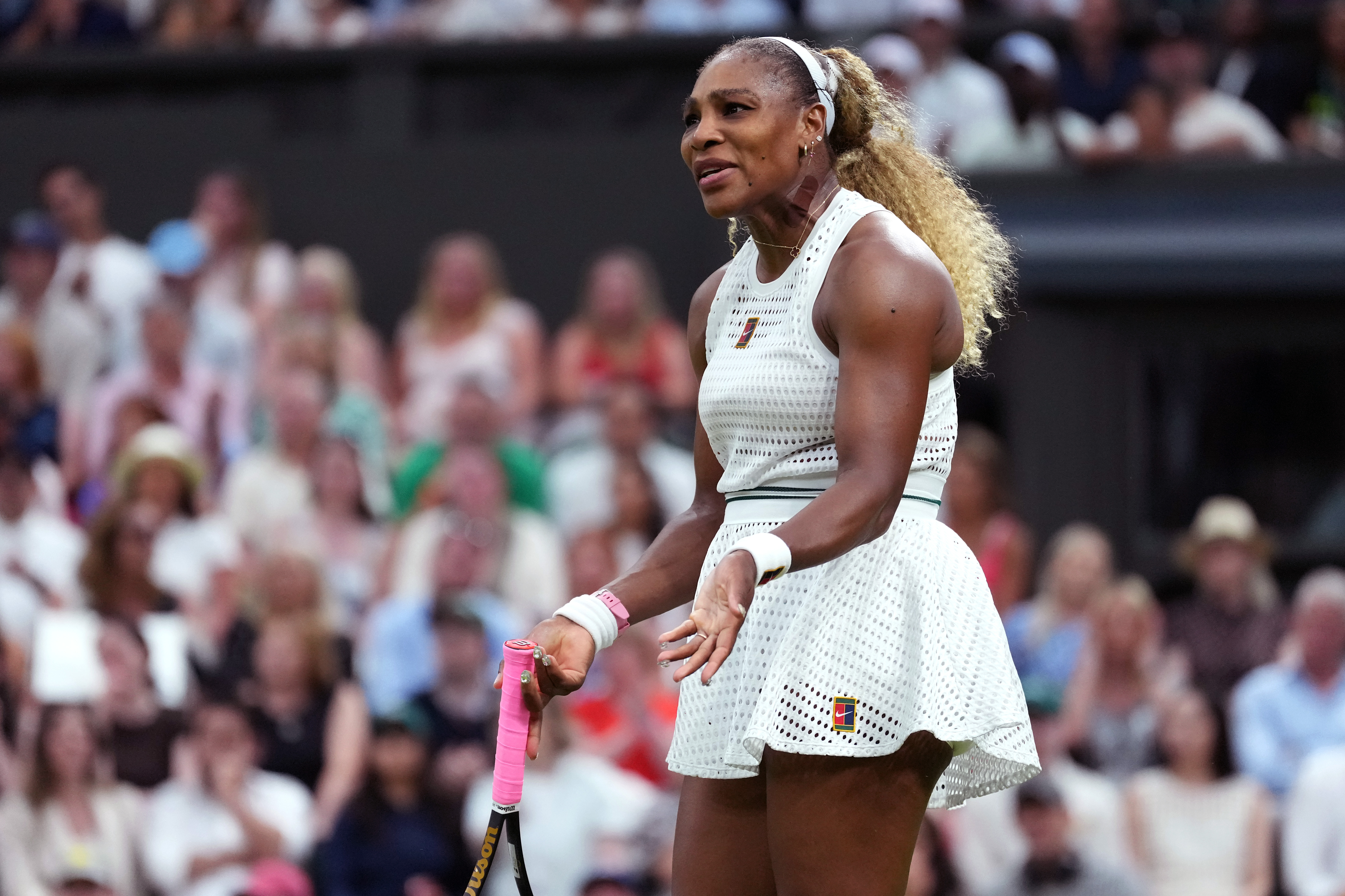 Serena Williams withdraws from doubles match with sister Venus at Wimbledon du...