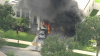 Crews respond after large fire breaks out at home in Weston