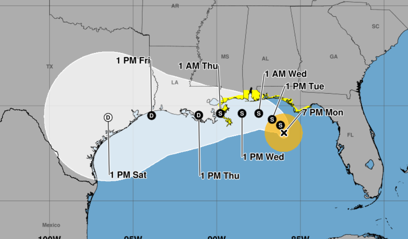 Tropical Storm Bertha forms south of the Florida Panhandle