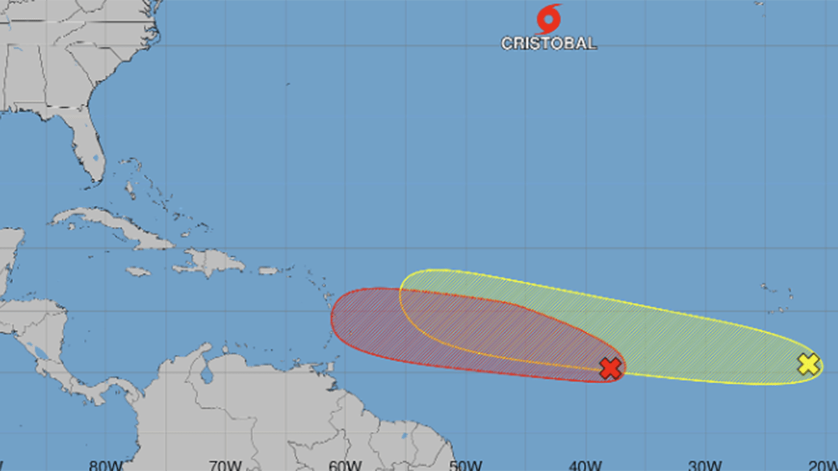 Tropical Storm Cristobal forms, as forecasters eye 2 other potential systems