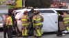 Driver airlifted after fiery rollover crash on Palmetto Expressway