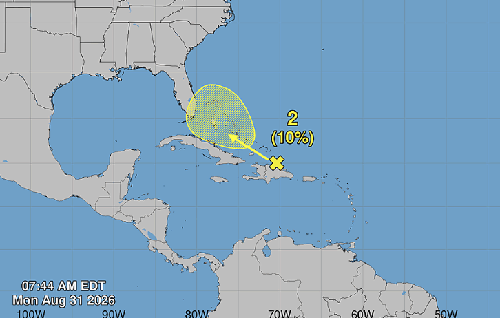 Dolly's remnants bring rainfall to the Caribbean, with low chance of redevelopment