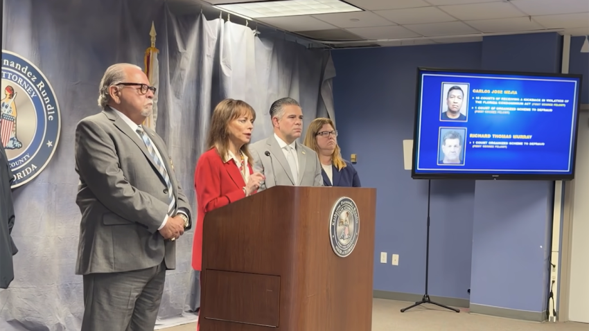 Carlos Mejia, the property manager at Venetian Gardens at Country Club of Miami, and Richard Thomas Murray, the owner of AP Construction Solutions, worked together in the alleged scheme, Miami-Dade State Attorney Katherine Fernandez Rundle said at a news conference.