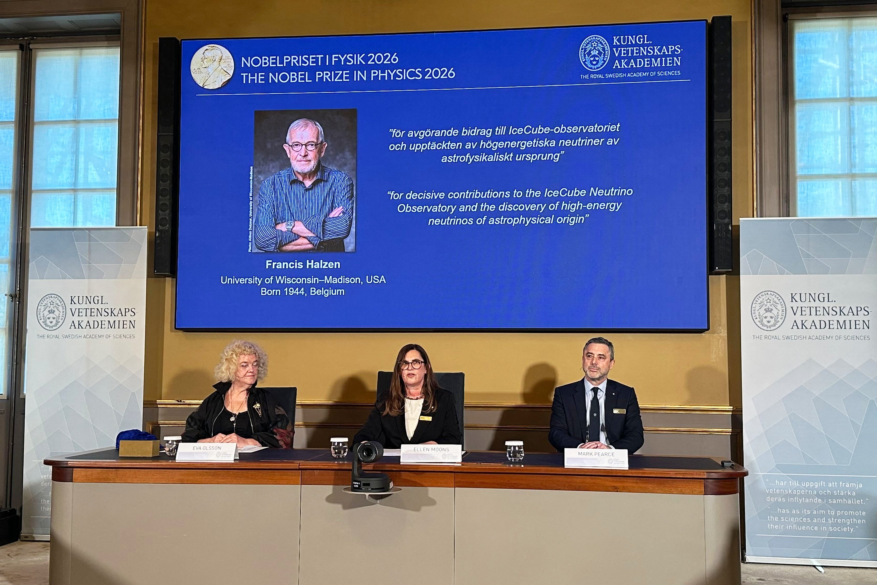 Wisconsin scientist wins Nobel Prize in physics for work on high-energy neutrinos of astrophysical origin