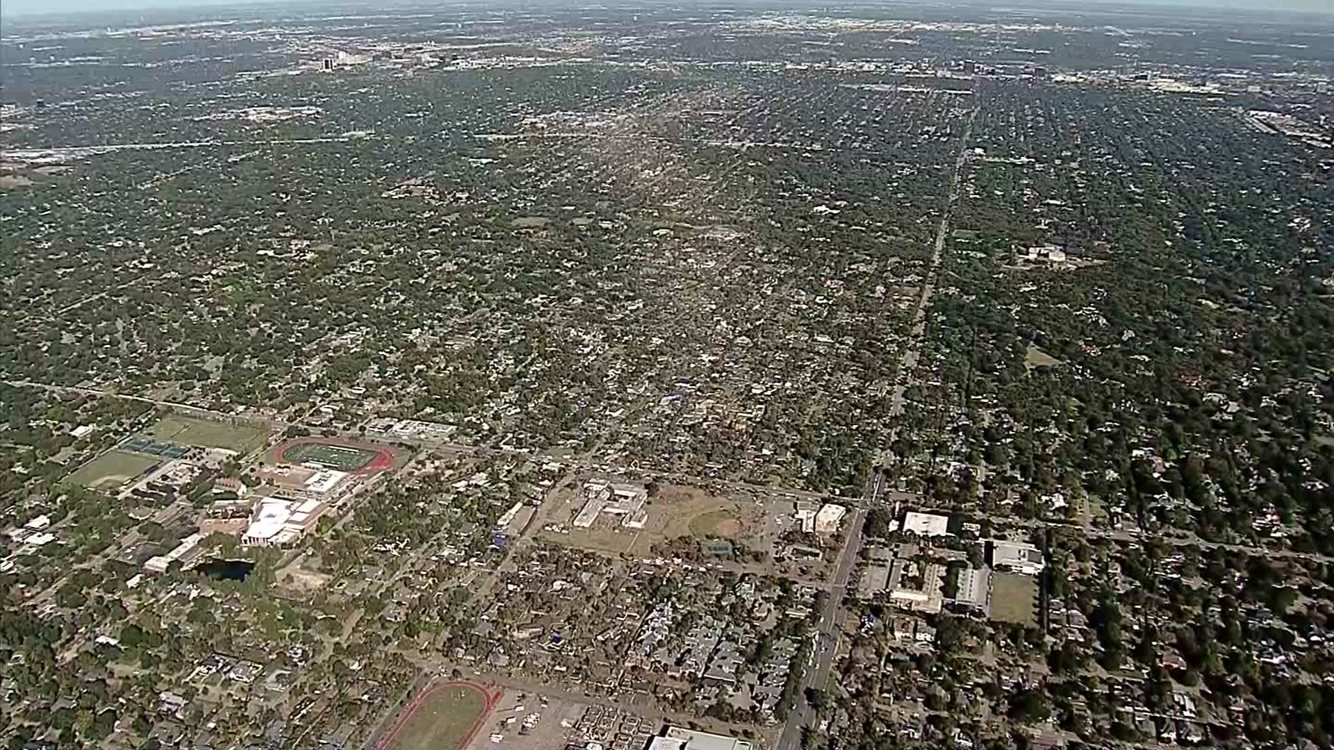 Views From Above Dallas Tornado Path From A Birds Eye