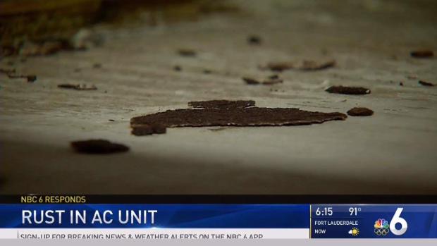 [MI] NBC 6 Responds Man Finds Rust in AC Unit