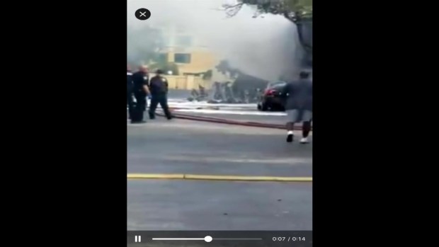 Scene Video: Small Plane Crashes in Ft. Lauderdale