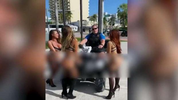 621px x 349px - Miami Beach Cop Relieved of Duty After RisquÃ© Video Shows ...