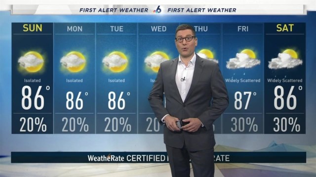 <p>NBC 6 meteorologist Steve MacLaughlin provides a forecast update.</p>