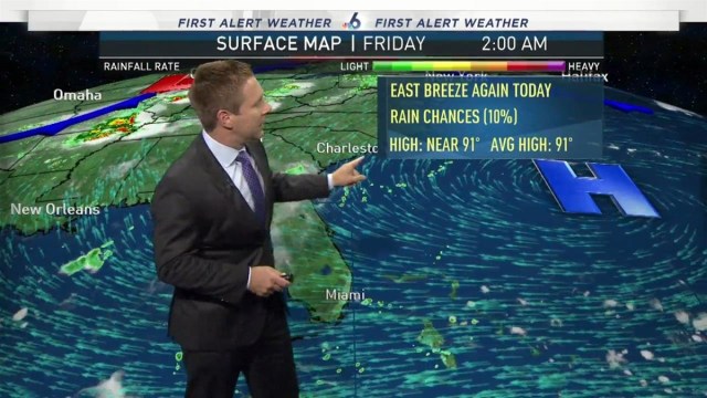 <p>Partly cloudy and warm this morning with bright skies and a noticeable breeze this afternoon.</p>
