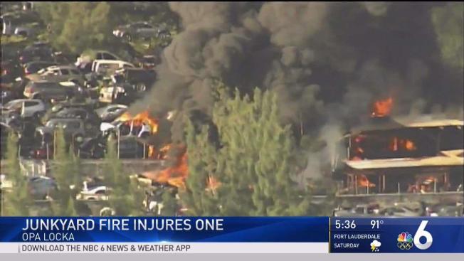Opa Locka Junkyard >> One Person Injured in Large Fire at Opa-Locka Junkyard Opa Locka Junkyard >> One Person Injured in Large Fire at Opa-Locka Junkyard
