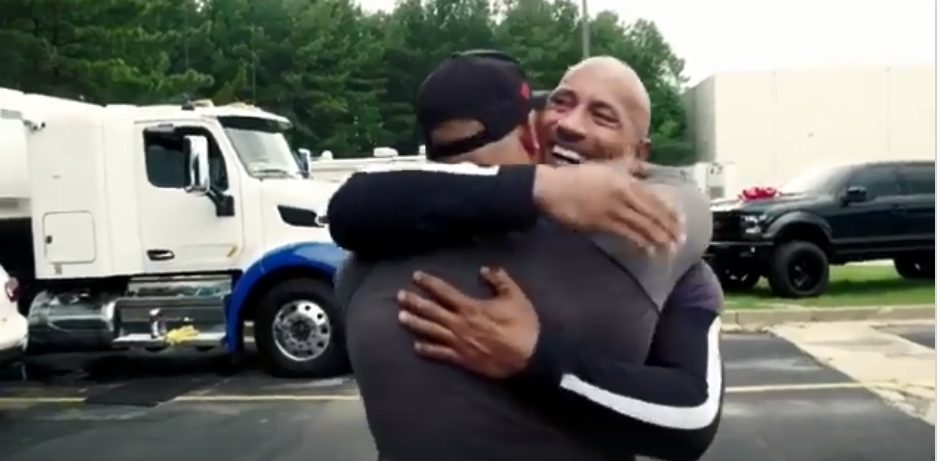 Dwayne "The Rock" Johnson Surprises Stuntman With Truck