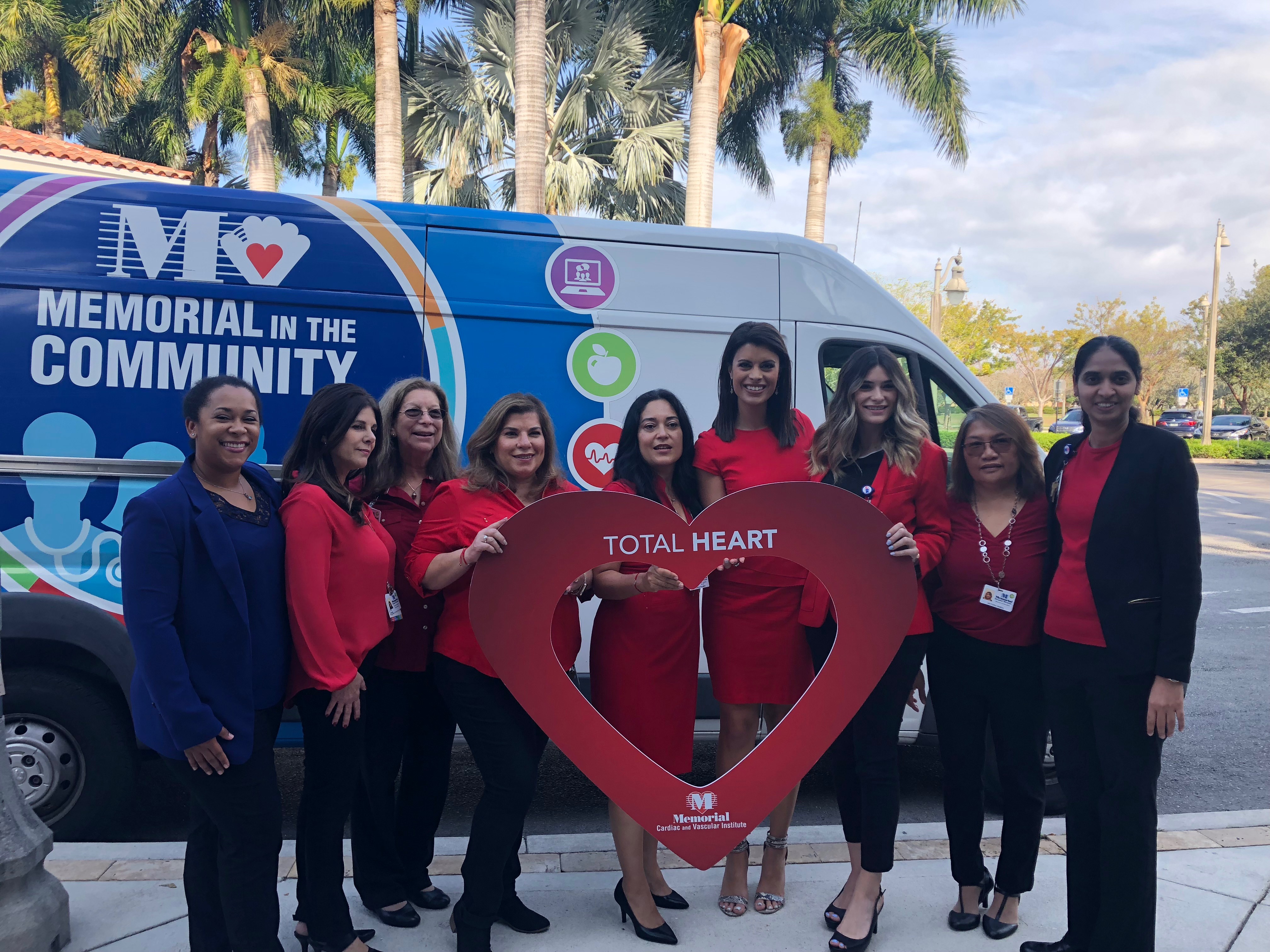NBC 6 Cafe Rolls Out to Memorial Hospital For Heart Month