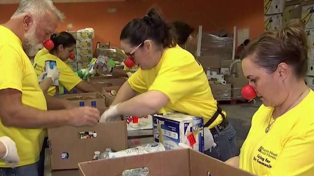 South Florida Volunteers Taking Part in Red Nose Day