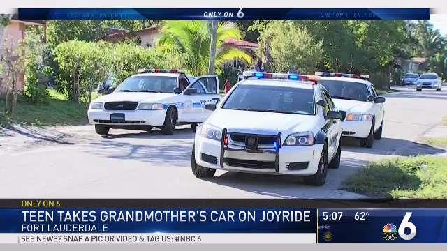 Fort Lauderdale Teen Takes Grandmother's Car on Joyride