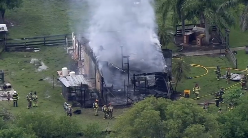 Hundreds of Animals Die in Southwest Ranches Barn Fire