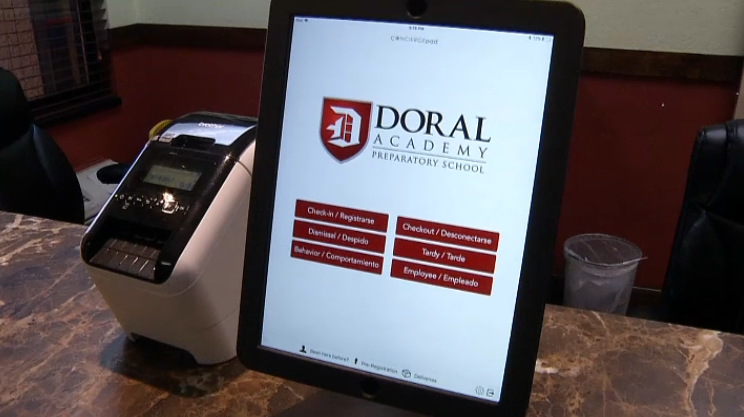 Security System App Screens Doral School's Visitors